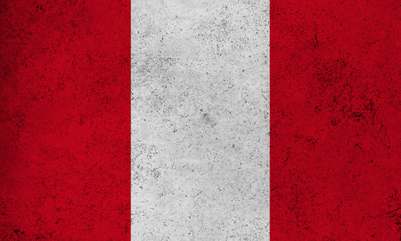 Abstract grunge textured vintage flag of Peruの写真素材