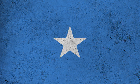 Abstract grunge textured vintage flag of Somaliaの写真素材