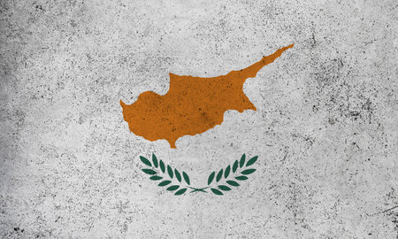 Abstract grunge textured vintage flag of Cyprusの写真素材