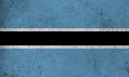 Abstract grunge textured vintage flag of Botswanaの写真素材