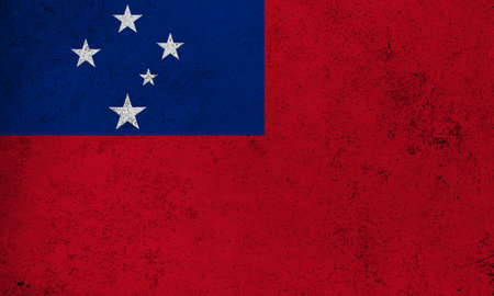 Abstract grunge textured vintage flag of Samoaの写真素材