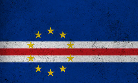 Abstract grunge textured vintage flag of Cape Verdeの写真素材