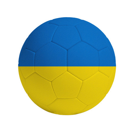Soccer ball with the flag of the country Ukraineの写真素材