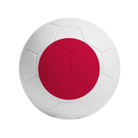 Soccer ball with the flag of the country Japanの写真素材