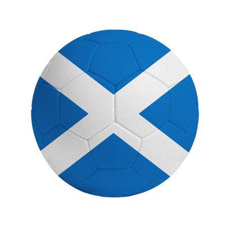 Soccer ball with the flag of the country Scotlandの写真素材