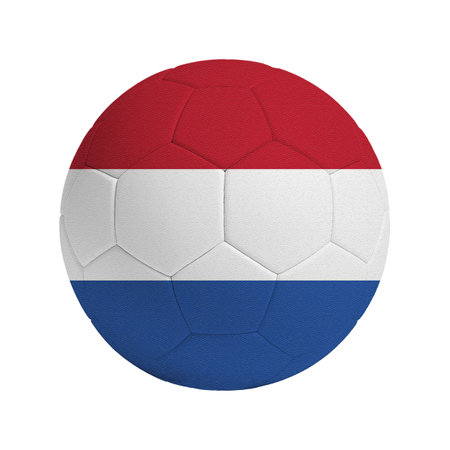 Soccer ball with the flag of the country Netherlandsの写真素材