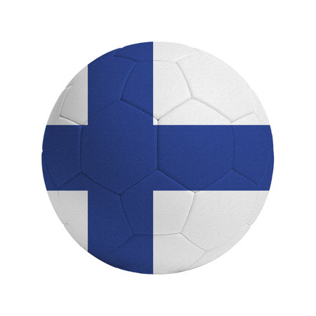 Soccer ball with the flag of the country Finlandの写真素材