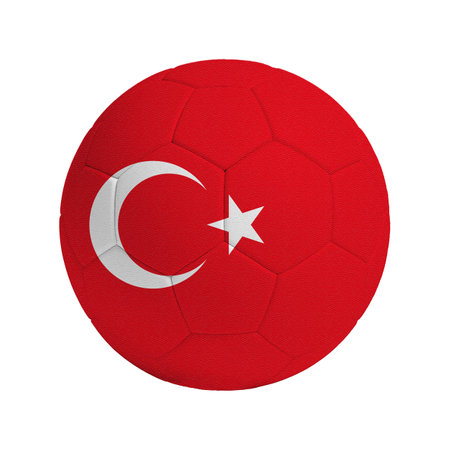 Soccer ball with the flag of the country Turkeyの写真素材