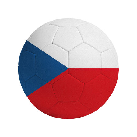 Soccer ball with the flag of the country Czech Republicの写真素材