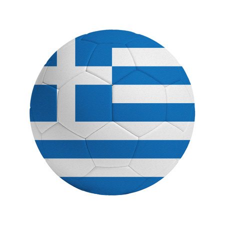 Soccer ball with the flag of the country Greeceの写真素材