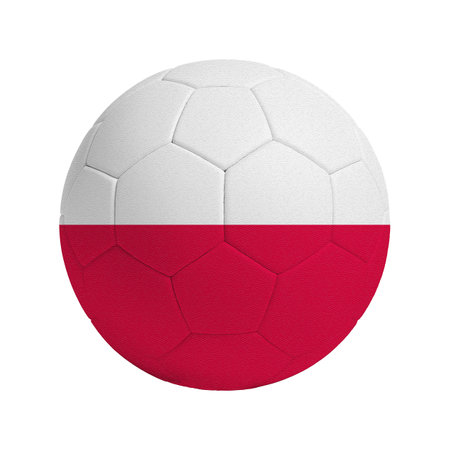 Soccer ball with the flag of the country Polandの写真素材