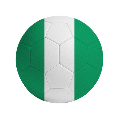 Soccer ball with the flag of the country Nigeriaの写真素材