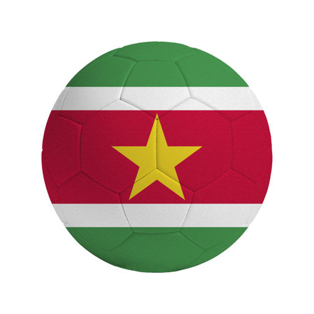 Soccer ball with the flag of the country Surinameの写真素材