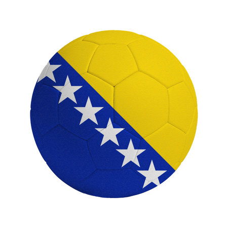 Soccer ball with the flag of the country Bosnia and Herzegovinaの写真素材