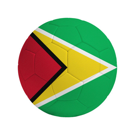 Soccer ball with the flag of the country Guyanaの写真素材