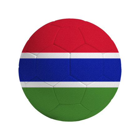 Soccer ball with the flag of the country Gambiaの写真素材