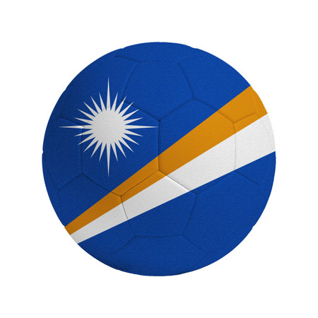 Soccer ball with the flag of the country Marshall Islandsの写真素材