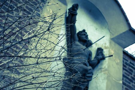Saint Sebastian Statue In Vysehrad, Prague, Czech Republicの写真素材