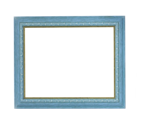 Blue color picture frame の写真素材
