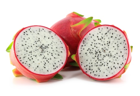 Dragon fruit isolated on white background の写真素材
