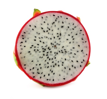 Dragon fruit isolated on white backgroundの写真素材