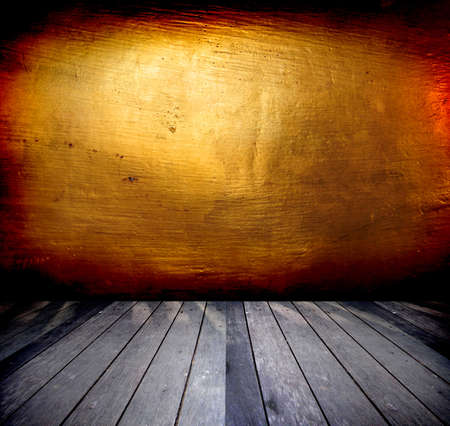abstract gold grunge wall for backgroundの写真素材