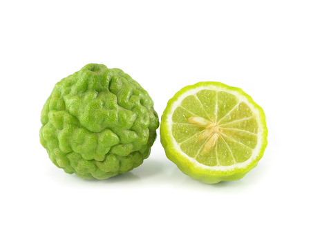 Bergamot isolated white background  の写真素材