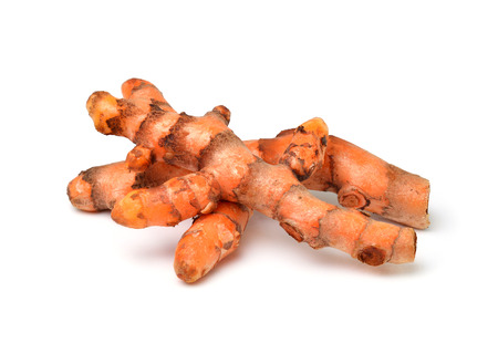 Turmeric isolated on white background の写真素材