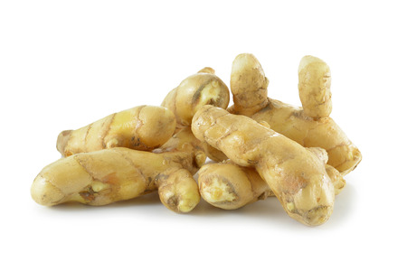 white turmeric isolated on white backgroundの写真素材