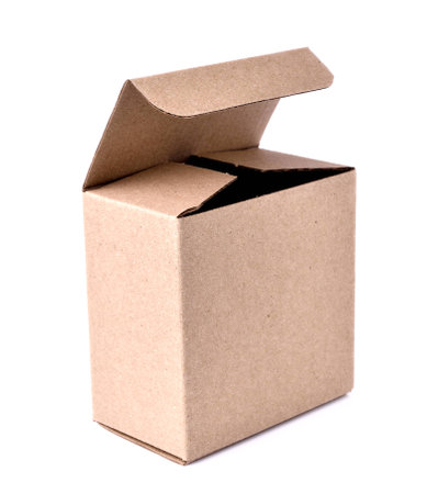 Corrugated cardboard boxes on white