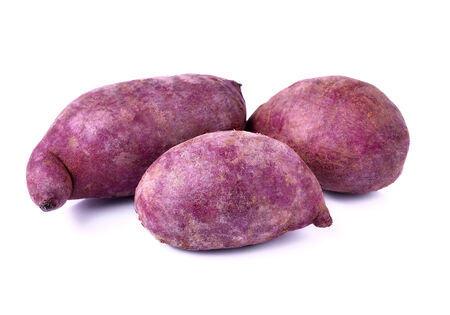 sweet potato on the white backgroundの写真素材