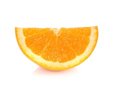 orange slice on white backgroundの写真素材