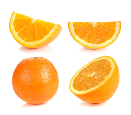 Orange fruit isolated on white