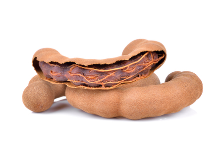 Tamarind on white backgroundの写真素材