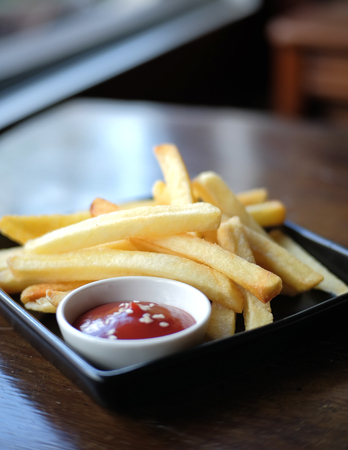 french fries with ketchup