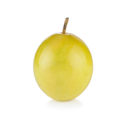 Passion fruit on white backgroundの写真素材