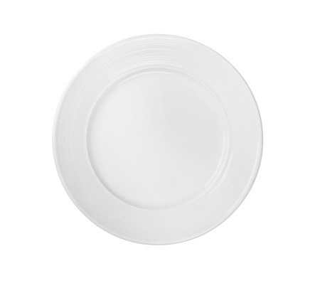 White plate on white backgroundの写真素材