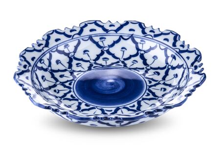 thai plate on white background.の写真素材