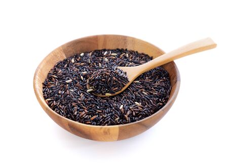 Rice berry on white backgroundの写真素材