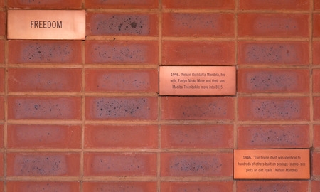 Quotes of Nelson Mandela, Mandela House, Vilakazi Street, Soweto, South Africaのeditorial素材