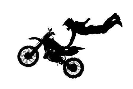 isolated motorbike jump on the white background isolated motorbike jump on the white background