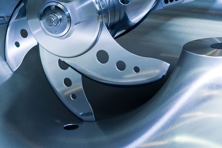 Professional mincing machine for meat in food industryの写真素材