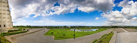 Panorama Square before lighthouse of Columbus Santo Domingo Dominican republic in summerの写真素材