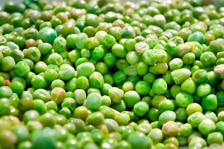Background of many beans pea in green color