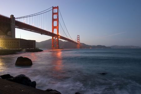 Golden Gate at dusk