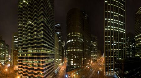 View from another building to the Financial District in San Francisco California