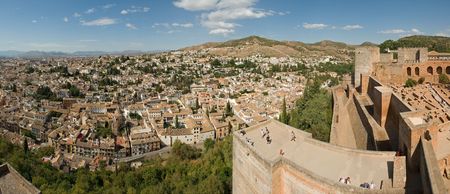 view of Granada from the Alhambraのeditorial素材