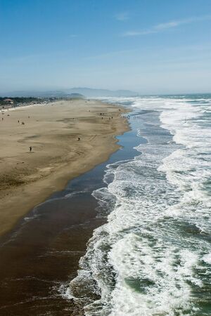 Areal View of Ocean Beach San Franciscoの写真素材