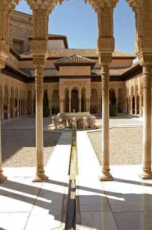 The celebrated Patio de los Leones のeditorial素材