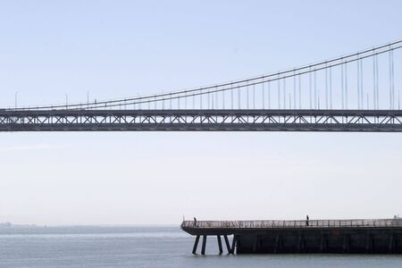 Bay Bridge abstractの写真素材
